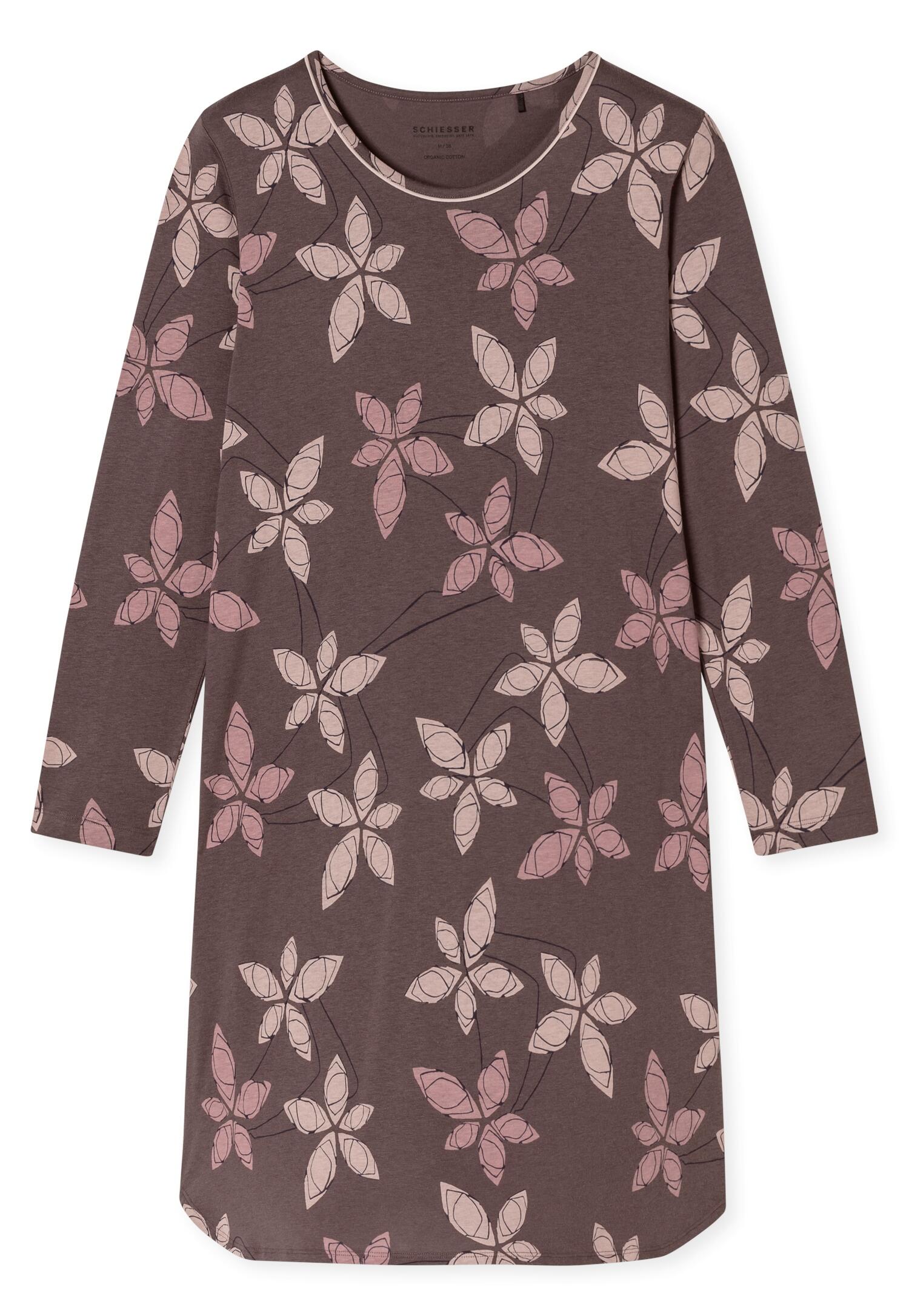 SCHIESSER - Nachthemd langarm, 100cm mauve - Gr. - 44 von SCHIESSER