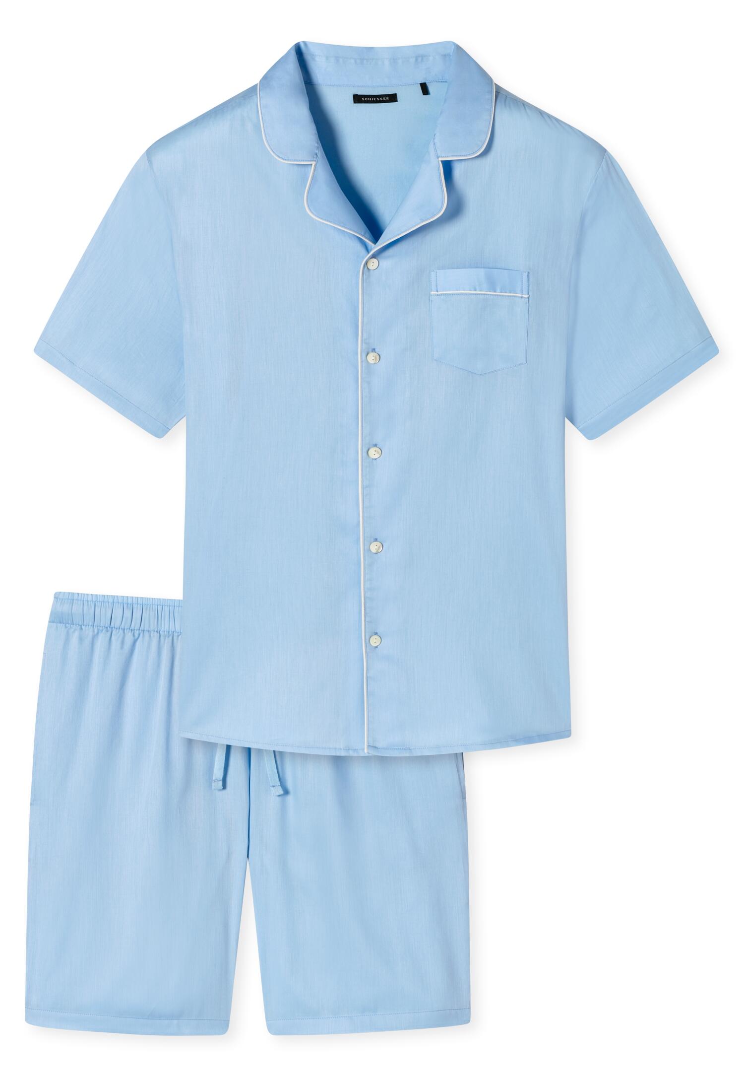 SCHIESSER - Pyjama kurz hellblau - Gr. - 58 von SCHIESSER
