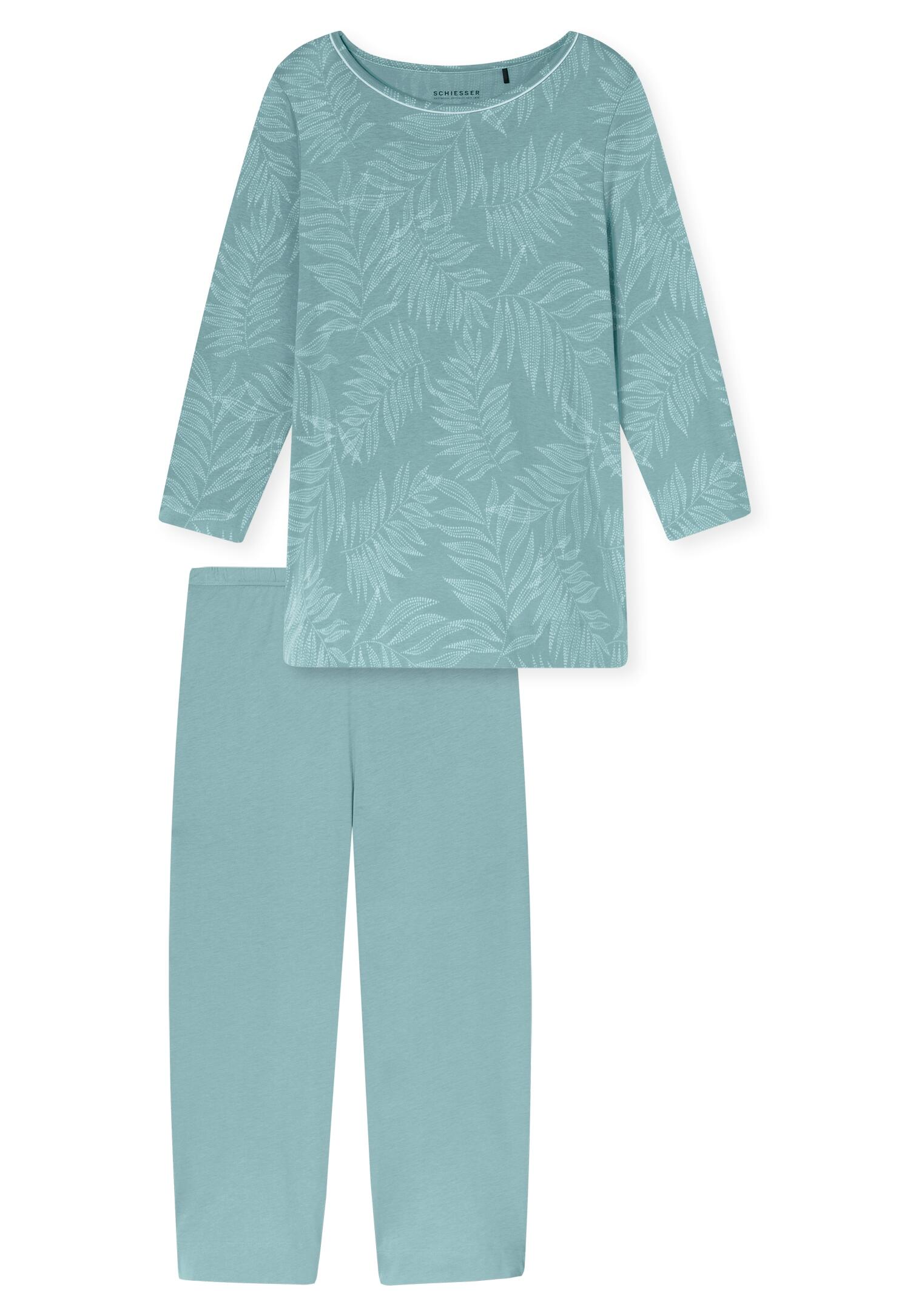 SCHIESSER - Schlafanzug 3/4 jade - Gr. - 50 von SCHIESSER
