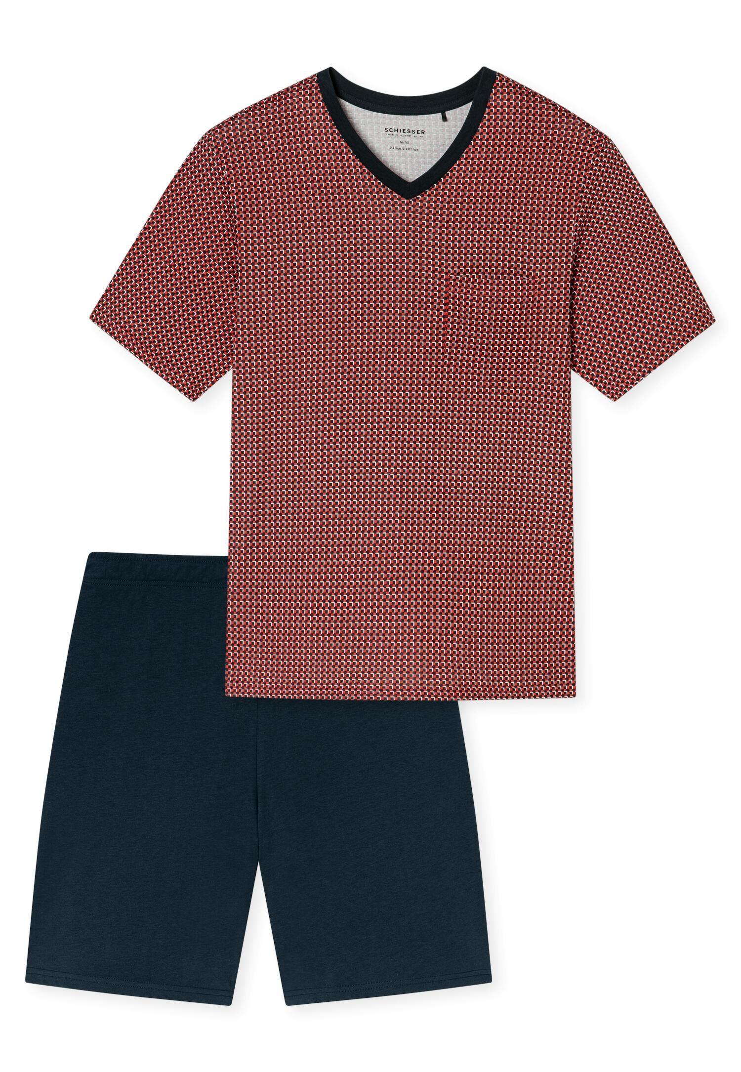 SCHIESSER - Schlafanzug kurz chilli rot - Gr. - 48 von SCHIESSER
