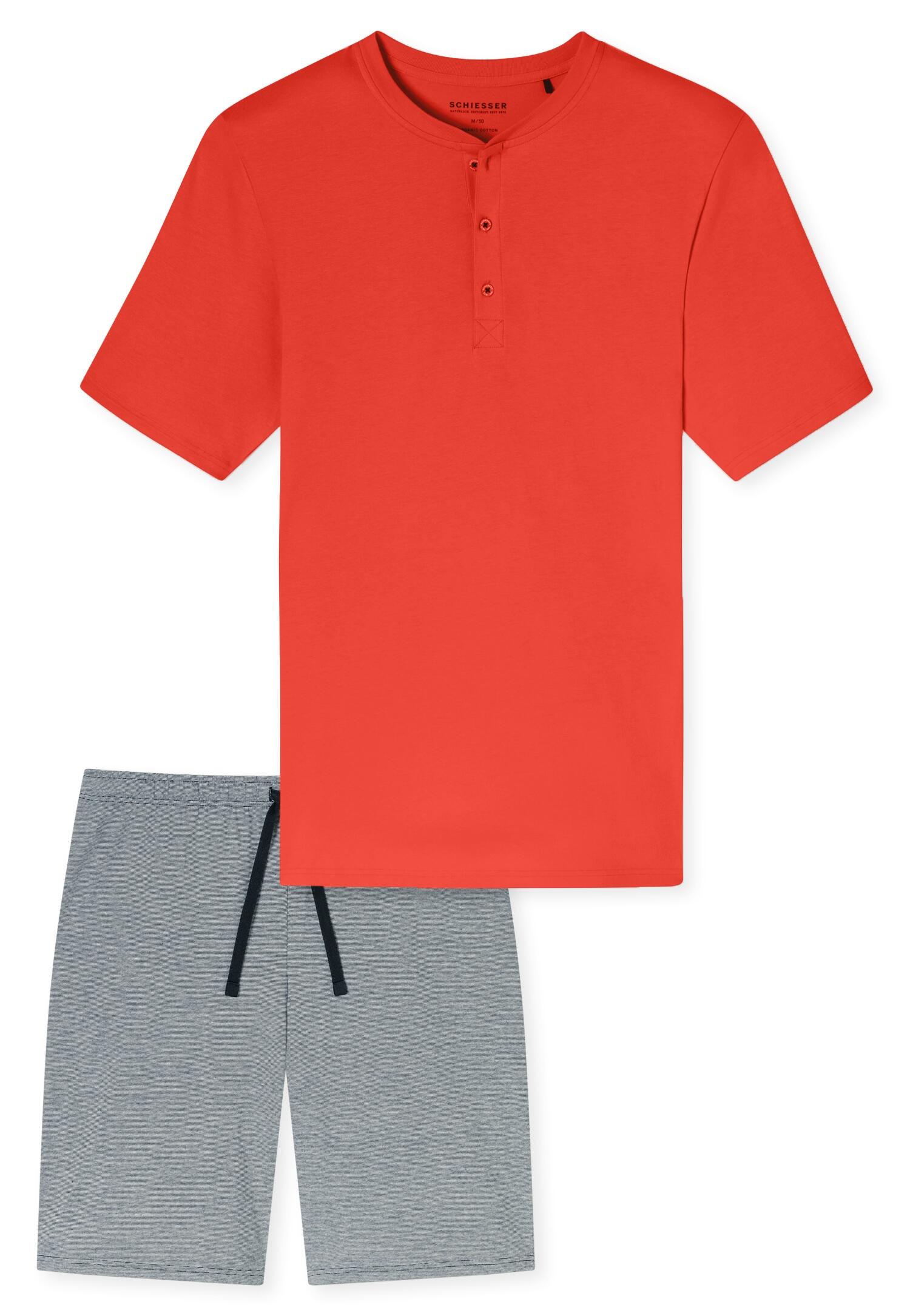SCHIESSER - Schlafanzug kurz hellrot - Gr. - 58 von SCHIESSER