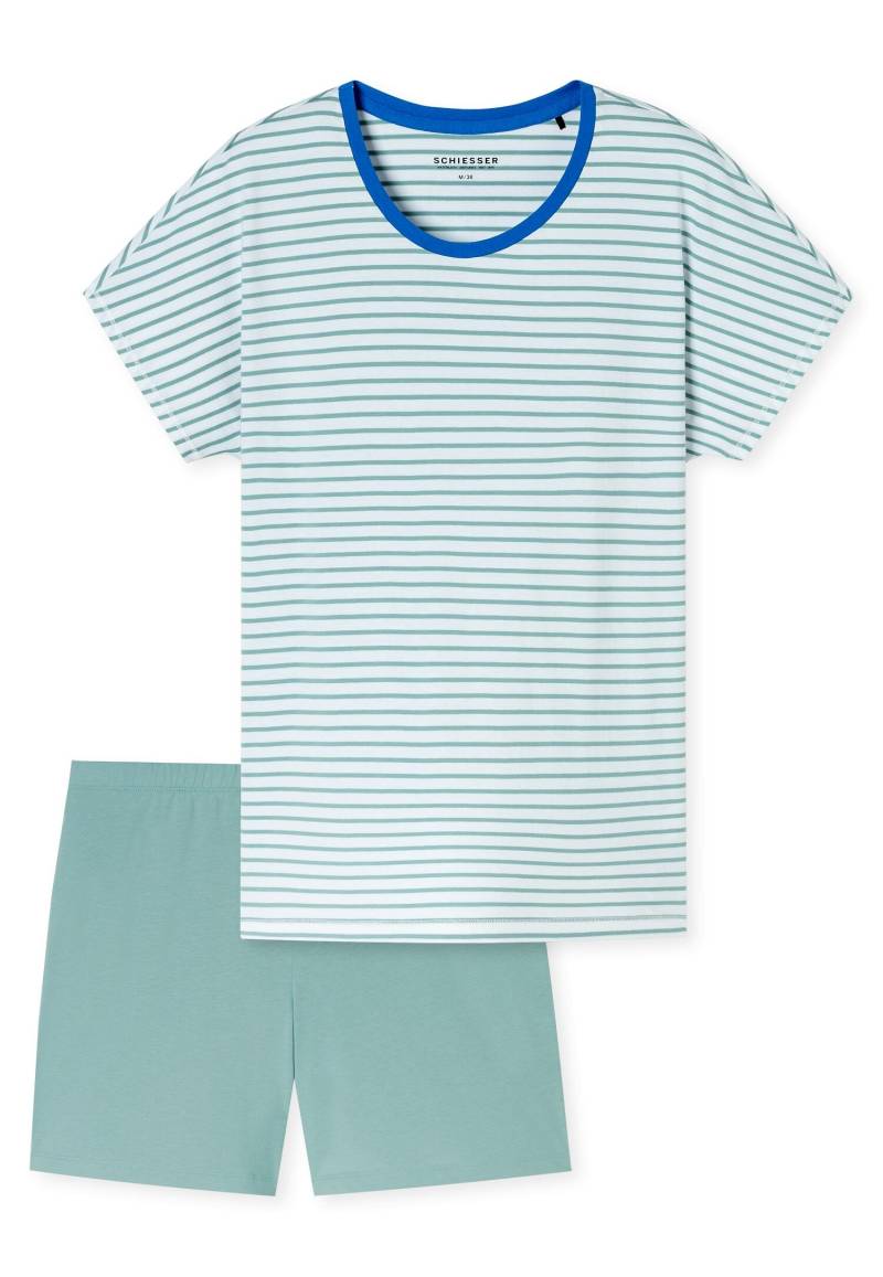 SCHIESSER - Schlafanzug kurz jade - Gr. - 38 von SCHIESSER