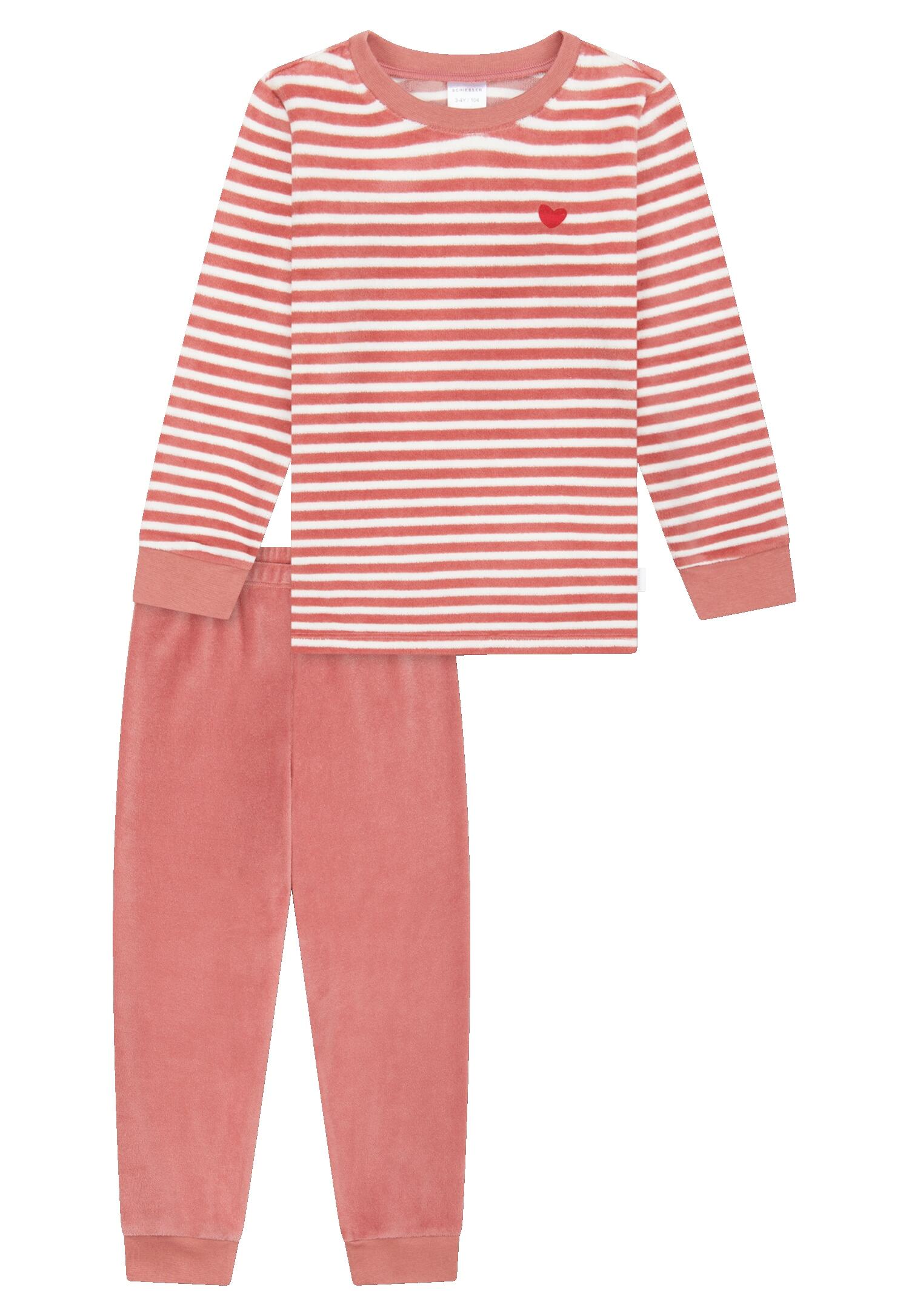 SCHIESSER - Schlafanzug lang altrosa - Gr. - 116 von SCHIESSER