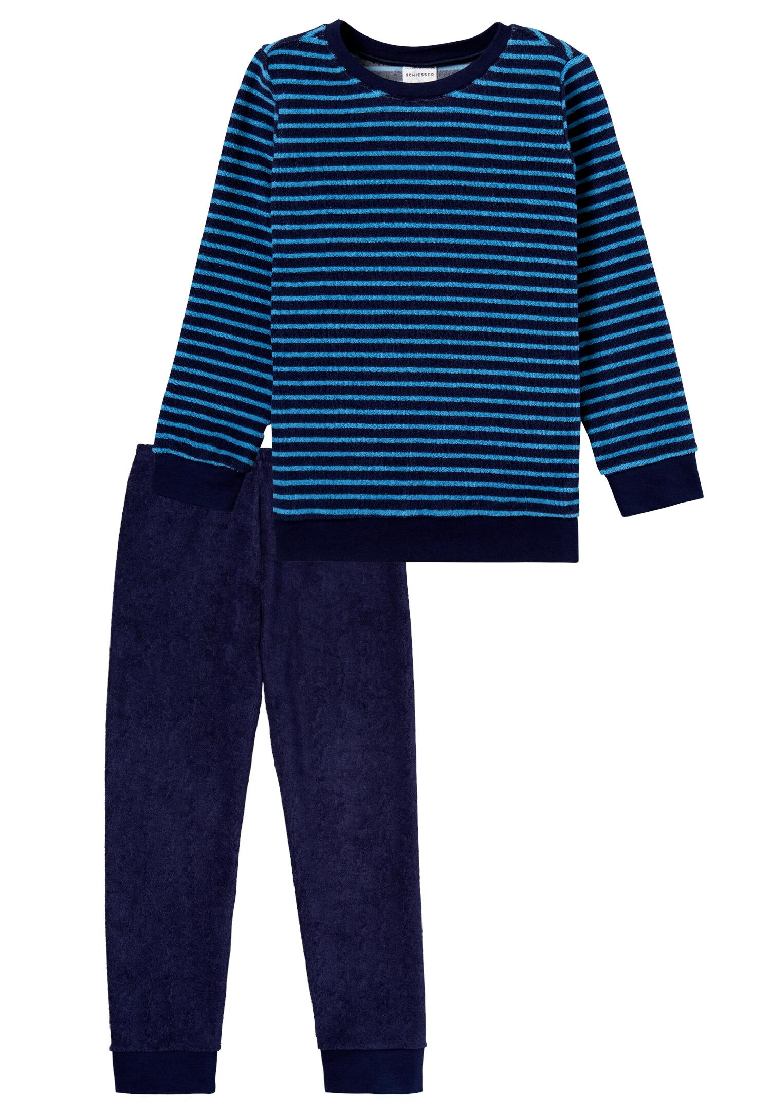 SCHIESSER - Schlafanzug lang dunkelblau - Gr. - 104 von SCHIESSER