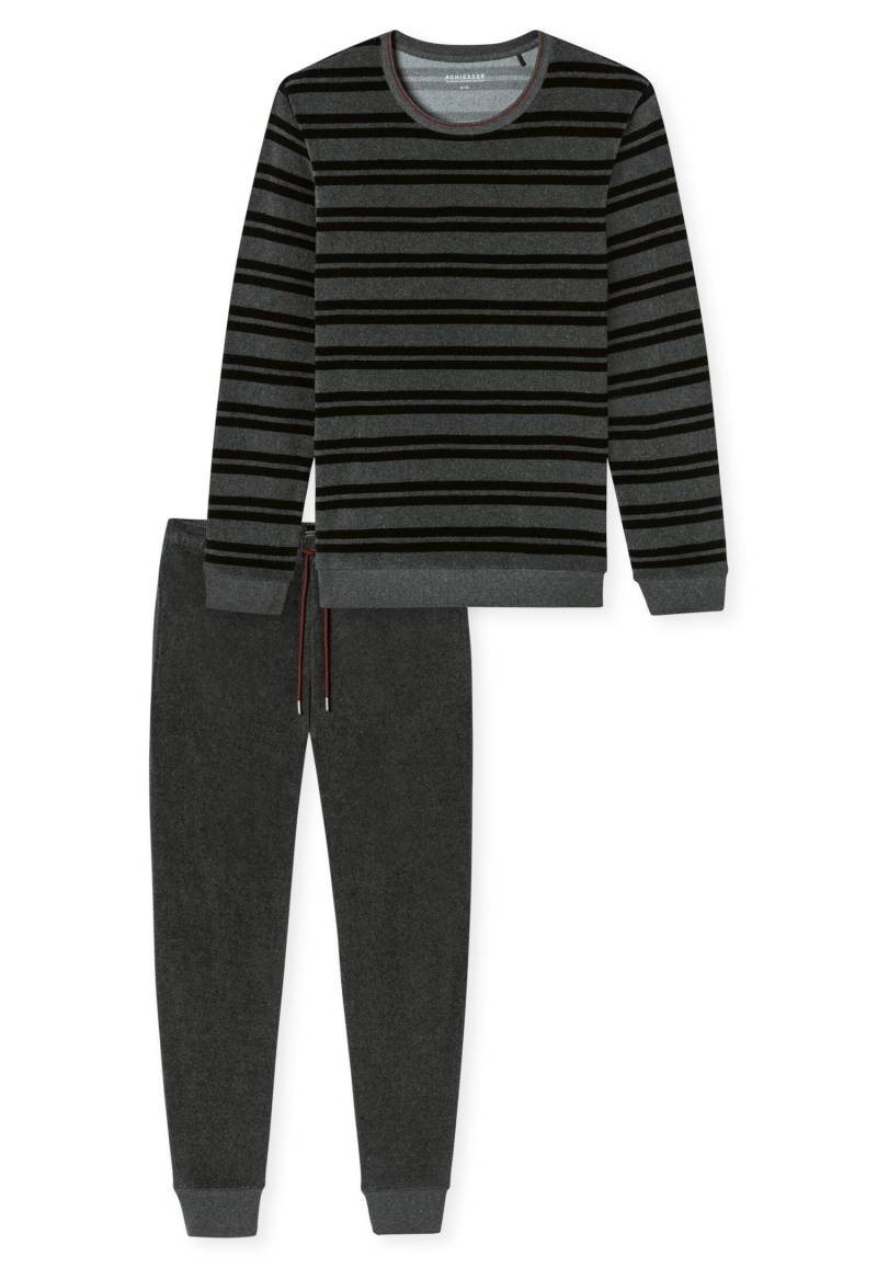 SCHIESSER - Schlafanzug lang dunkelgrau-mel. - Gr. - 54 von SCHIESSER