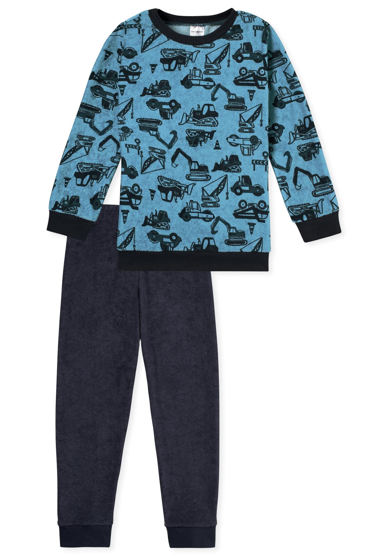 SCHIESSER - Schlafanzug lang hellblau - Gr. - 104 von SCHIESSER