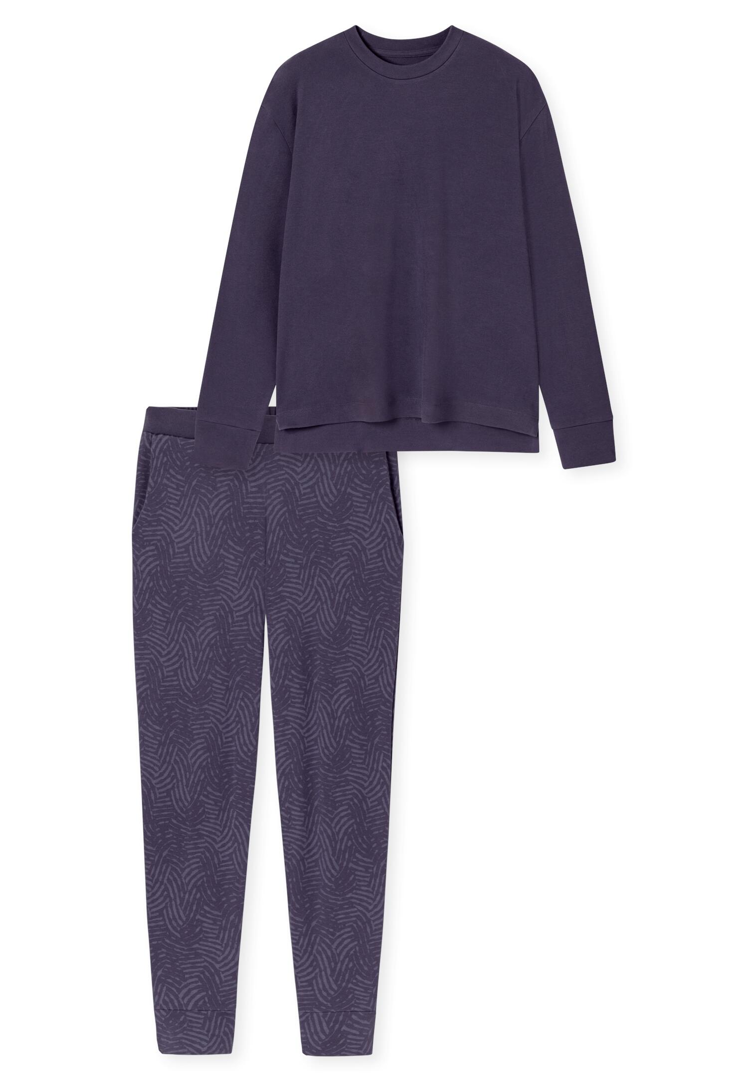 SCHIESSER - Schlafanzug lang indigo - Gr. - 46 von SCHIESSER