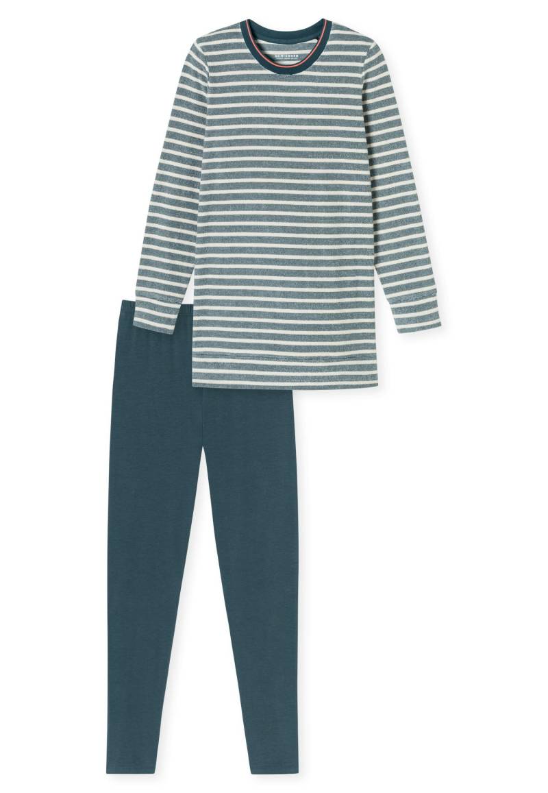SCHIESSER - Schlafanzug lang jeansblau - Gr. - 42 von SCHIESSER