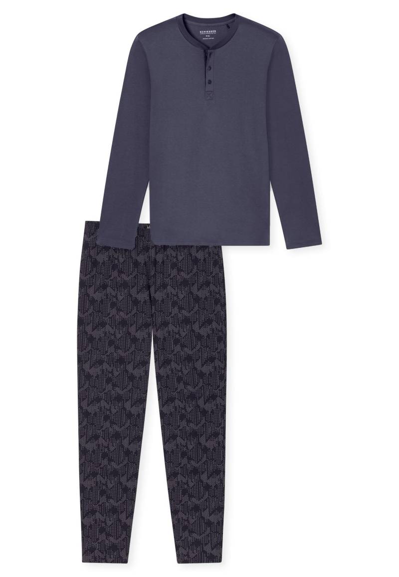 SCHIESSER - Schlafanzug lang kohle - Gr. - 56 von SCHIESSER