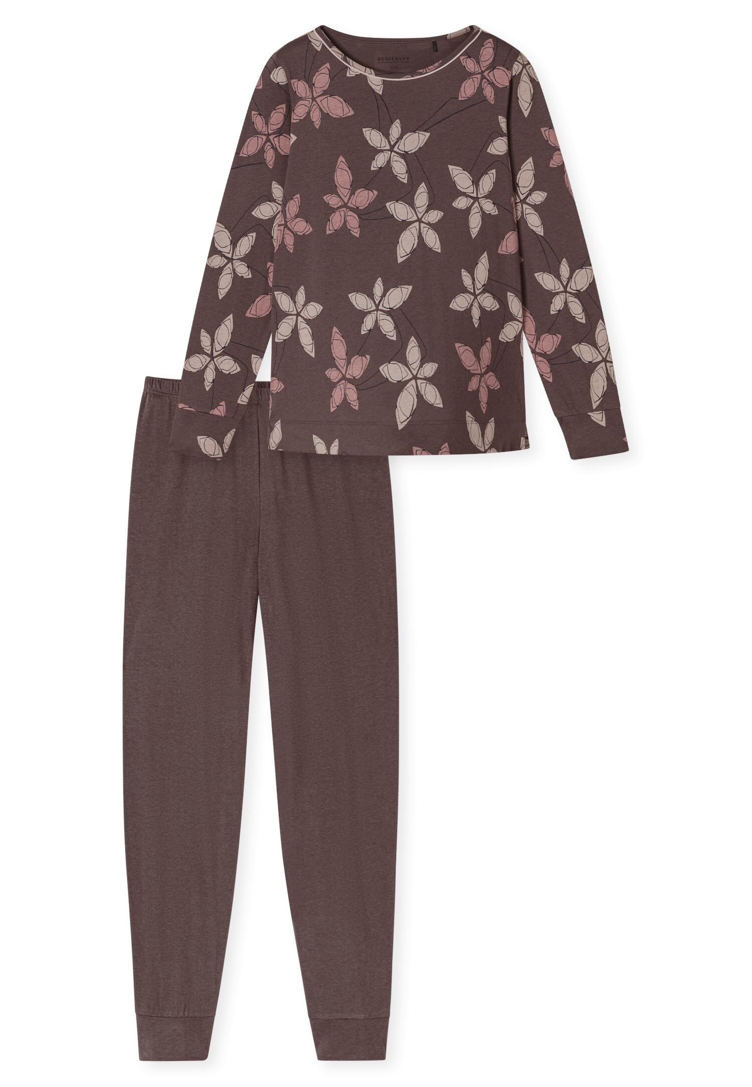 SCHIESSER - Schlafanzug lang mauve - Gr. - 48 von SCHIESSER