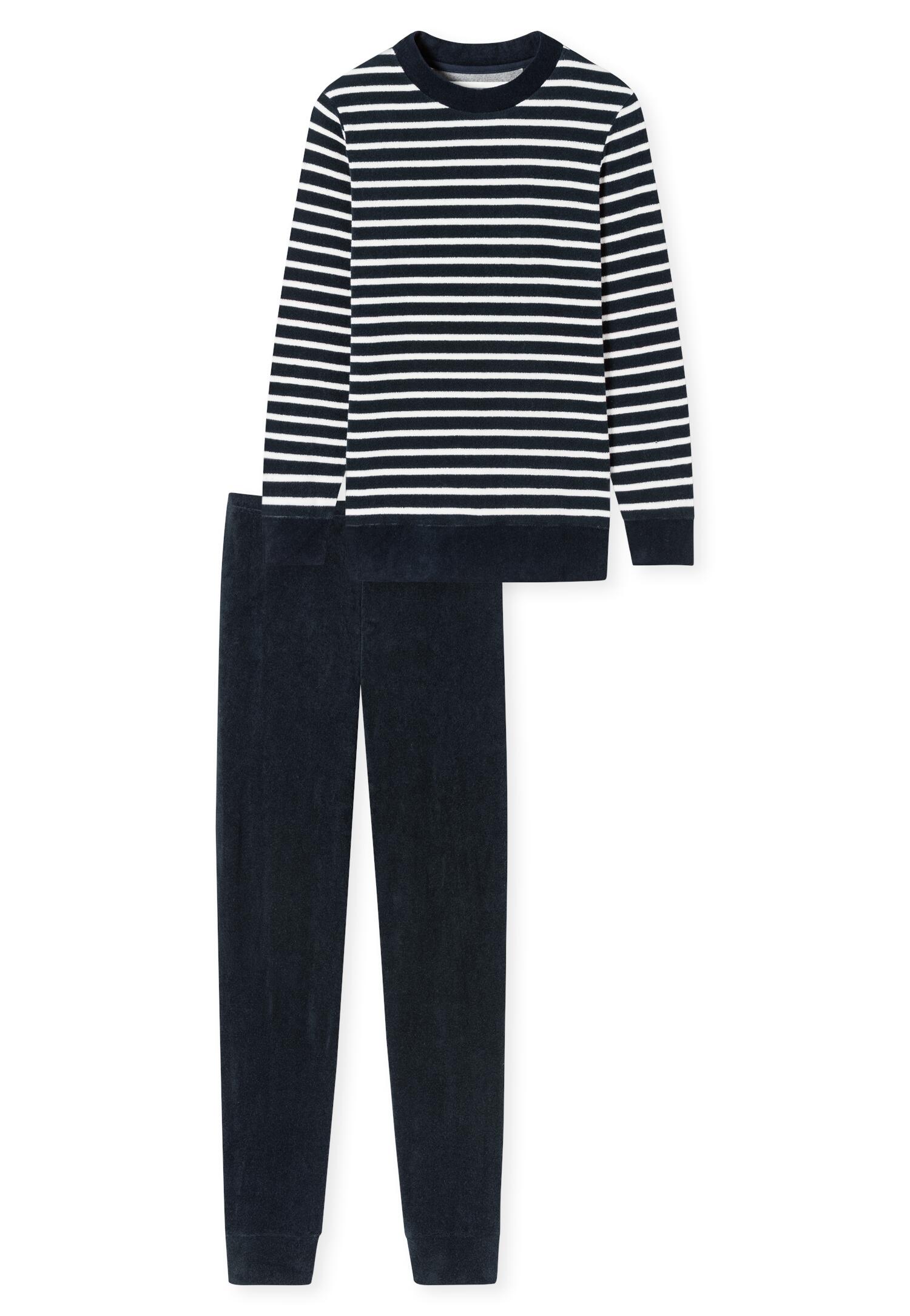 SCHIESSER - Schlafanzug lang nachtblau - Gr. - 46 von SCHIESSER