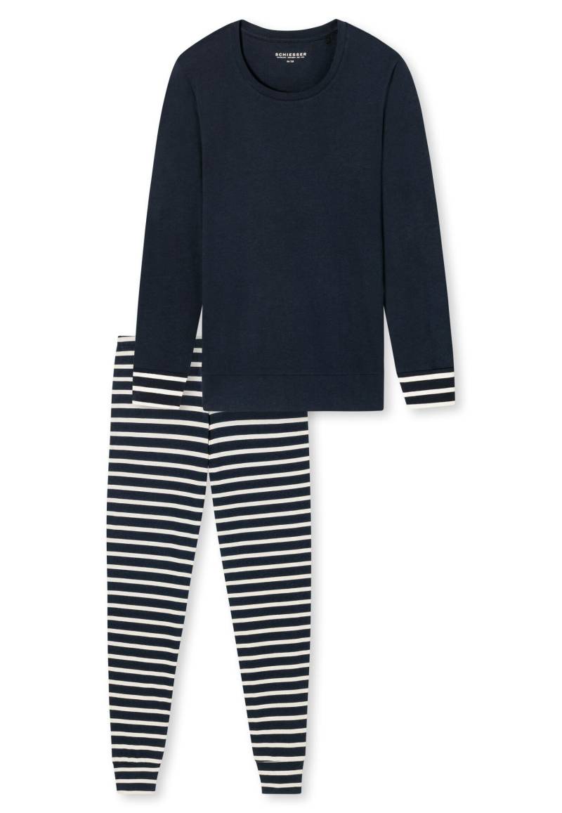 SCHIESSER - Schlafanzug lang nachtblau - Gr. - 50 von SCHIESSER