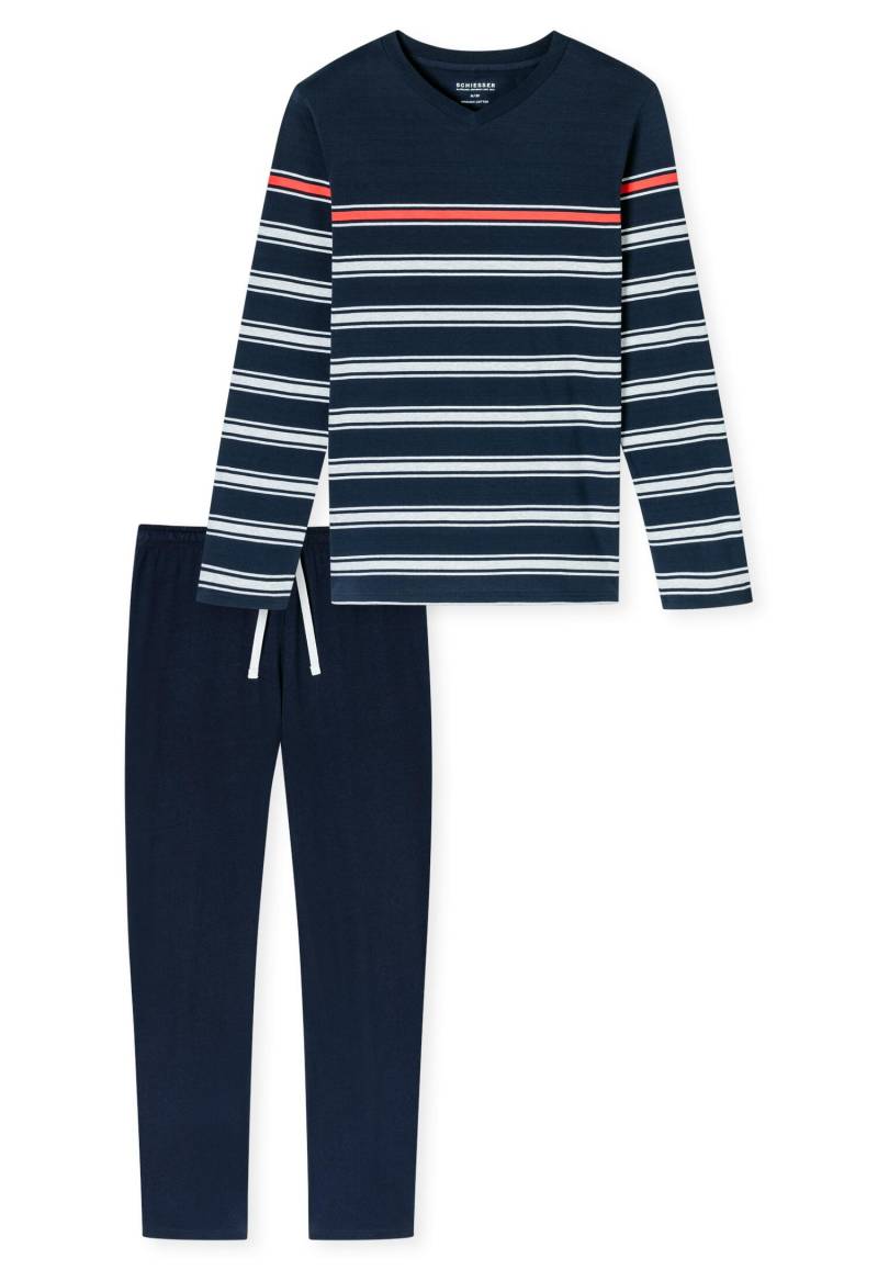 SCHIESSER - Schlafanzug lang nachtblau - Gr. - 50 von SCHIESSER