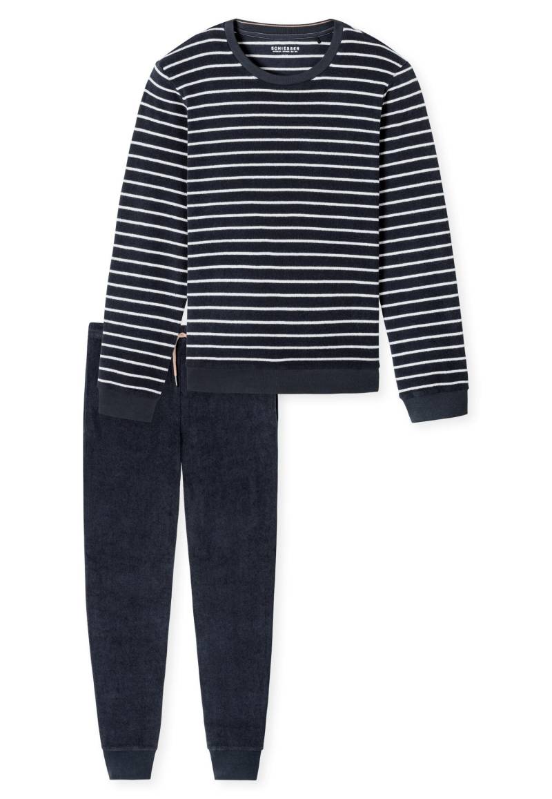 SCHIESSER - Schlafanzug lang nachtblau - Gr. - 58 von SCHIESSER