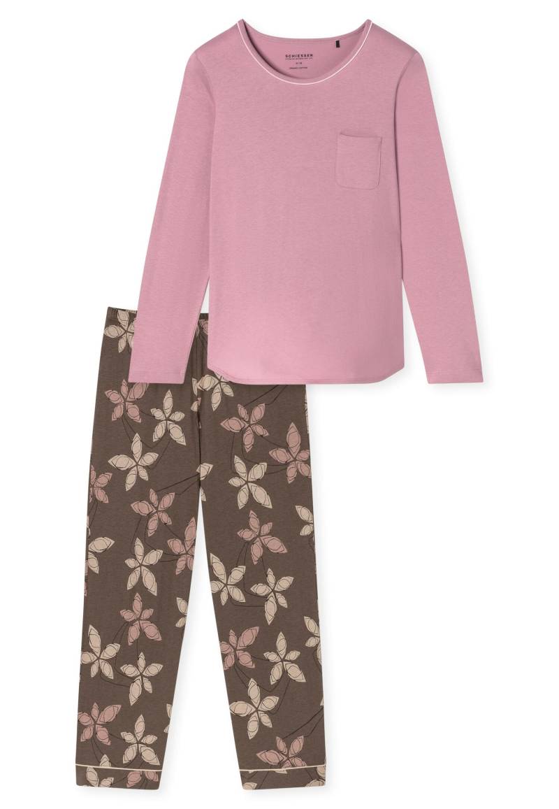 SCHIESSER - Schlafanzug lang rosenholz - Gr. - 48 von SCHIESSER