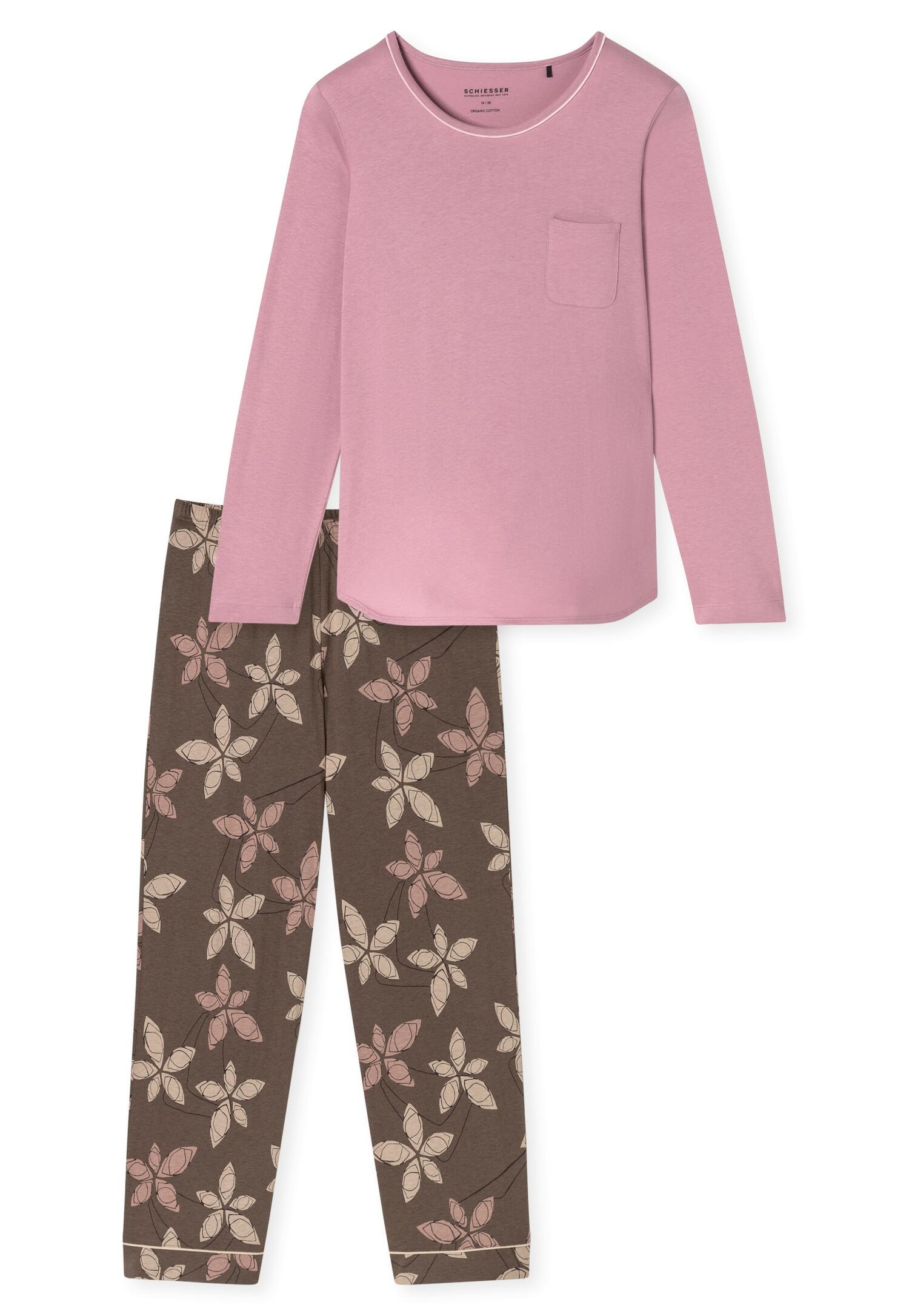 SCHIESSER - Schlafanzug lang rosenholz - Gr. - 52 von SCHIESSER