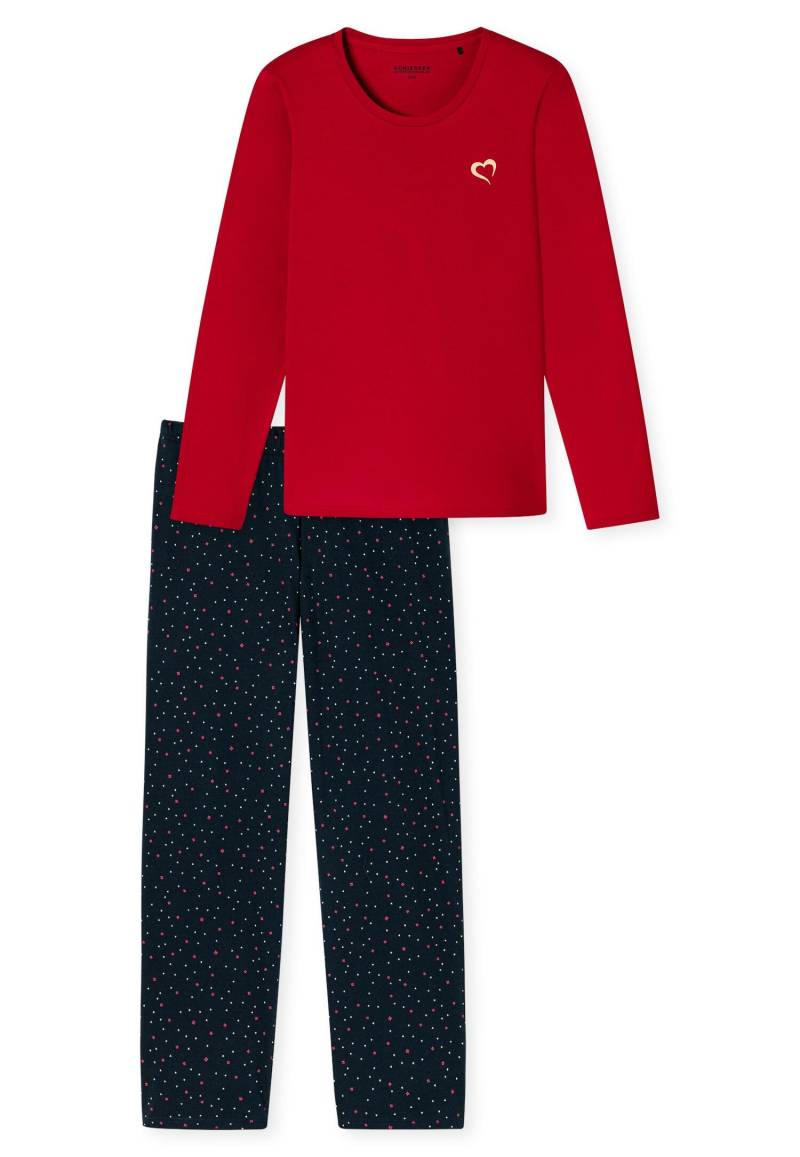 SCHIESSER - Schlafanzug lang rot - Gr. - 42 von SCHIESSER