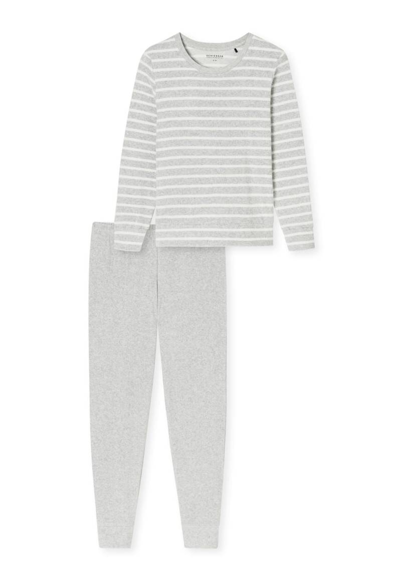 SCHIESSER - Schlafanzug lang silbergrau-mel. - Gr. - 36 von SCHIESSER