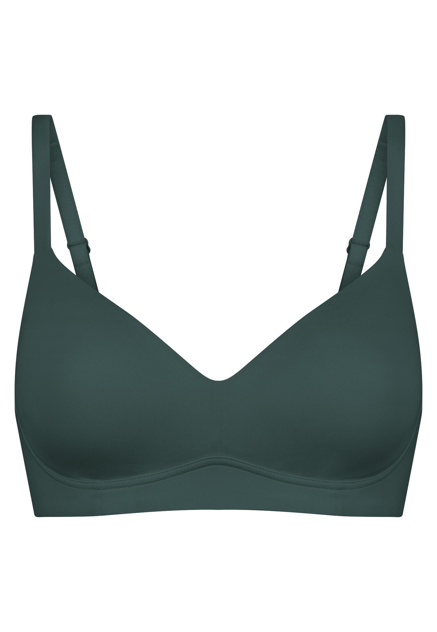 SCHIESSER - Soft BH mit Schale dunkelgrün - Gr. - 80B von SCHIESSER