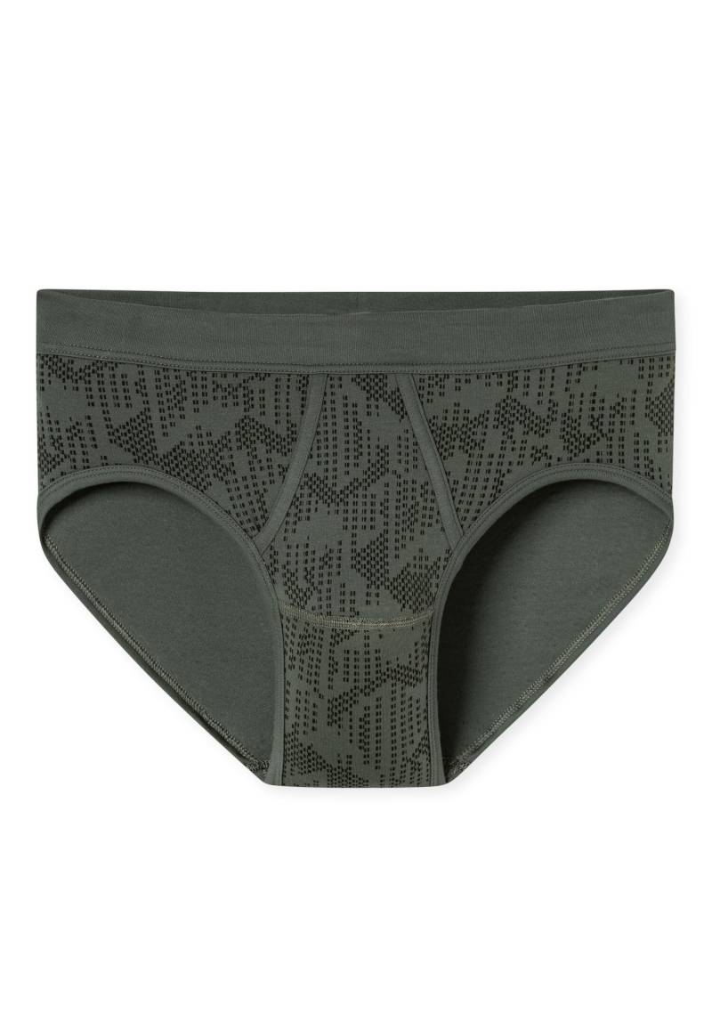 SCHIESSER - Sportslip mit Eingriff dunkelgrün - Gr. - 7 von SCHIESSER