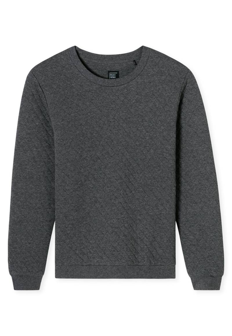 SCHIESSER - Sweatshirt dunkelgrau-gem. - Gr. - 56 von SCHIESSER