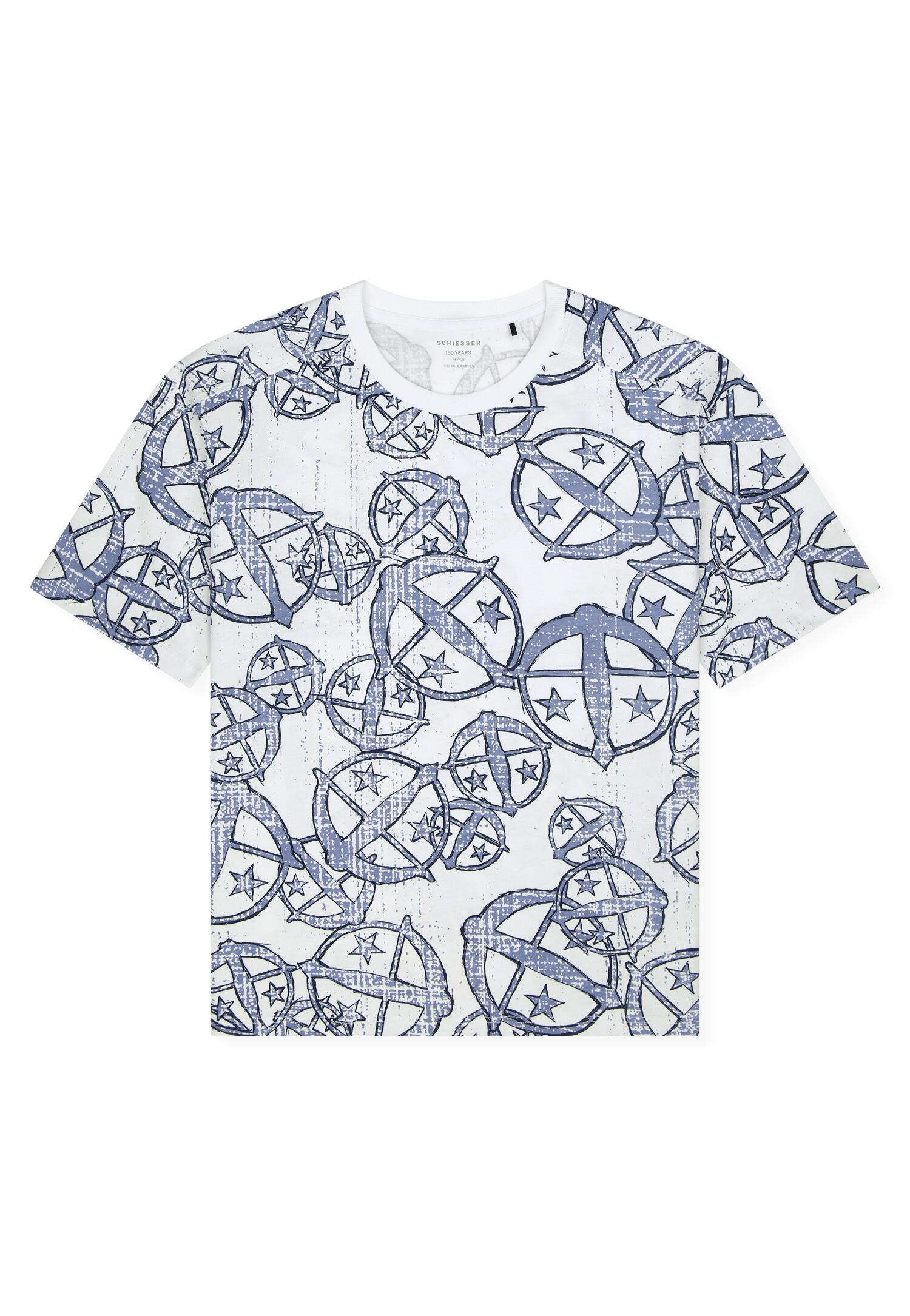 SCHIESSER - T-Shirt Rundhals multicolor 1 - Gr. - 48 von SCHIESSER