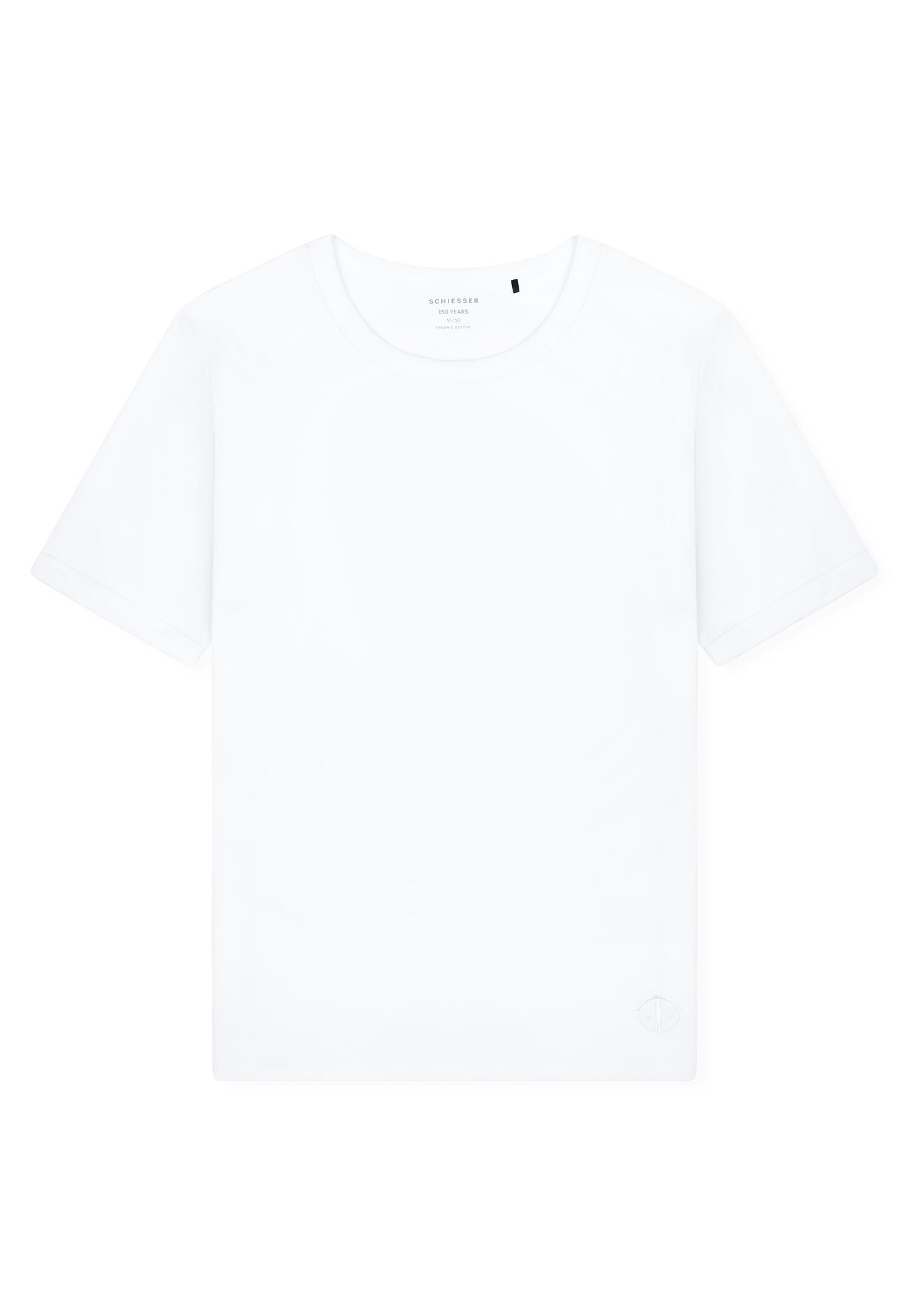 SCHIESSER - T-Shirt Rundhals weiss - Gr. - 50 von SCHIESSER