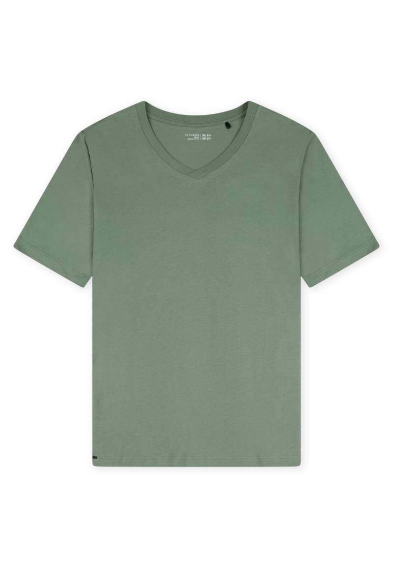 SCHIESSER - T-Shirt V-Ausschnitt khaki - Gr. - 48 von SCHIESSER