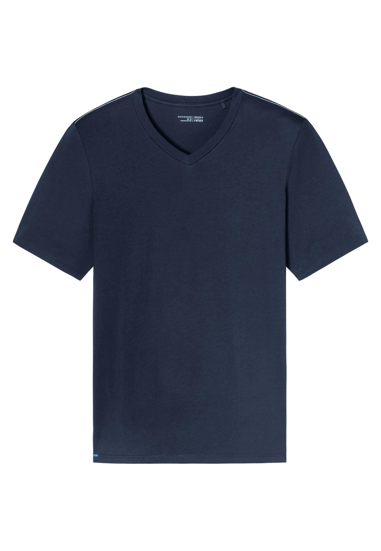 SCHIESSER - T-Shirt V-Ausschnitt nachtblau - Gr. - 50 von SCHIESSER