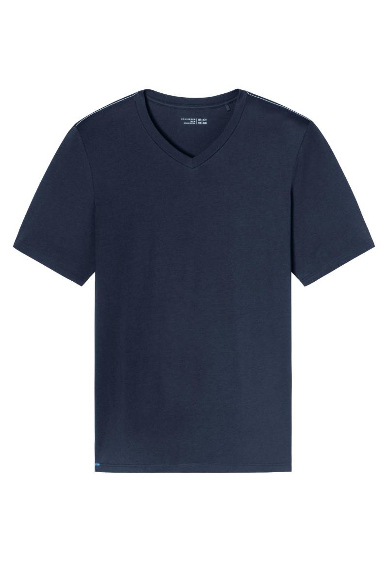 SCHIESSER - T-Shirt V-Ausschnitt nachtblau - Gr. - 50 von SCHIESSER