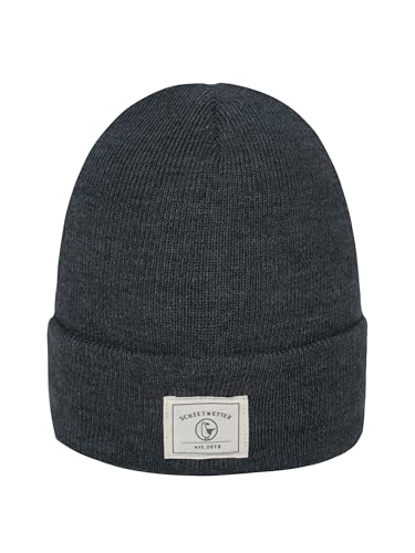 SCHIETWETTER Accessoire Beanie Mütze Möwe, Strickmütze, mehrere Farben, Mütze warm & modisch Anthra Melange OS von SCHIETWETTER