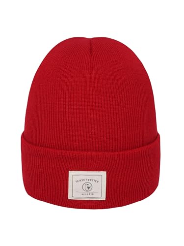 SCHIETWETTER Accessoire Beanie Mütze Möwe, Strickmütze, mehrere Farben, Mütze warm & modisch rot OS von SCHIETWETTER