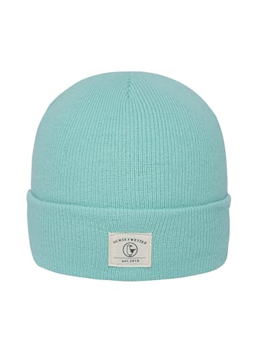SCHIETWETTER Accessoire Beanie Mütze Robbe, Strickmütze, Rippmuster, breite Krempe, Wintermütze, elastisch, ungefüttert Mint 50 von SCHIETWETTER