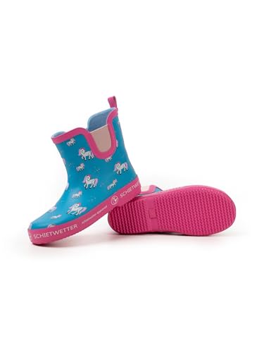 SCHIETWETTER Accessoire Gummistiefel Zauberpferd, rutschfeste Sohle, gefüttert, halbhoch Pink Pferde Druck 29 von SCHIETWETTER