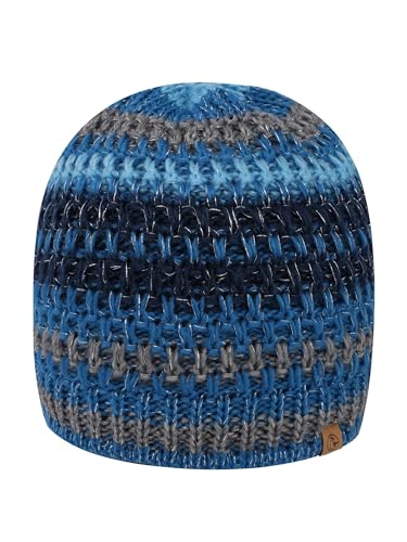 SCHIETWETTER Accessoire Strickmütze Gundi, Beanie, gefüttert, gestreift Jeansblau OS von SCHIETWETTER