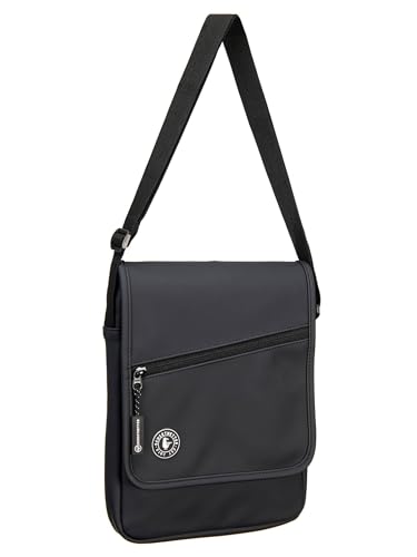 SCHIETWETTER Damen Crossbag Norderney, Umhängetasche mittelgroß, Moderne Tasche, PU-Stoff, chic, wasserabweisend & pflegeleicht black OS von SCHIETWETTER