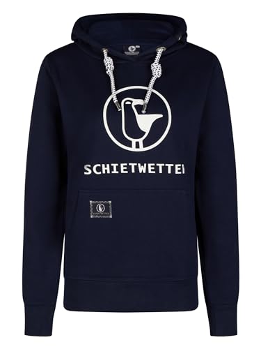 SCHIETWETTER Damen Hoodie Gerti, Kapuzenpullover, modisch, kuschelig Navy/White 40 von SCHIETWETTER