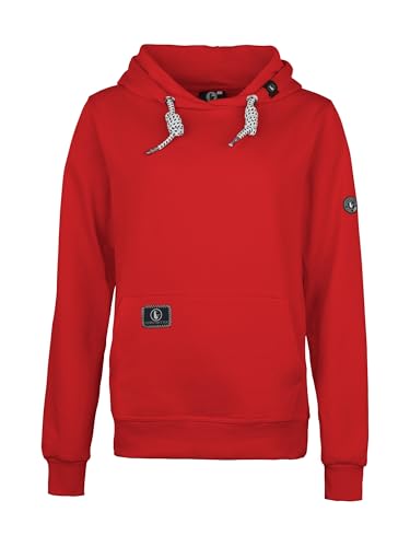SCHIETWETTER Damen Hoodie Iris, Kapuzenpullover, Sweater, Sweatshirt einfarbig, mit Kängurutasche red 40 von SCHIETWETTER