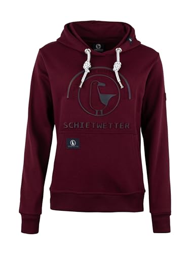 SCHIETWETTER Damen Hoodie NOLA Nordstern, Kapuzenpullover für Frauen, Sweater, Sweatshirt, Langarm mit Kapuze, 3D-Druck Bordeaux 46 von SCHIETWETTER