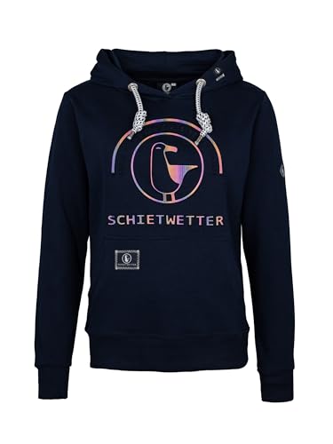 SCHIETWETTER Damen Hoodie Tamara, Kapuzenpullover, Sweater, Sweatshirt, Kapuzenhoodie, modisch, 3D-Prägedruck, bequem Navy 50 von SCHIETWETTER