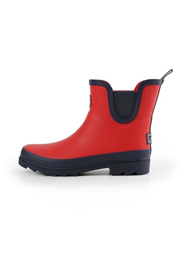 SCHIETWETTER Damen Kurze Gummistiefel Stella, Stiefelette, Rutschfeste Sohle, gefüttert red 40 von SCHIETWETTER