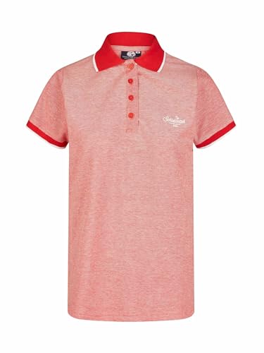 SCHIETWETTER Damen Polo-Shirt Kania, 100% Baumwolle, Piqué, atmungsaktiv red/White 44 von SCHIETWETTER