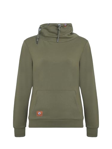 SCHIETWETTER Damen Schalkragenpullover Kaper Karin, Hoodie, Sweater, Sweatshirt, Langarm Oberteil Olive 42 von SCHIETWETTER
