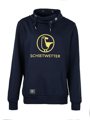 SCHIETWETTER Damen Schalkragenpullover Ronja Rambazamba, Schalkragenhoodie, ohne Kapuze, Frauen Oberteil, Sweatshirt, Langarm, Bedruckt Navy 44 SCHIETWETTER Damen Schalkragenpullover Ronja Rambazamba, Schalkragenhoodie, ohne Kapuze, Frauen Oberteil, Sweatshirt, Langarm, Bedruckt Navy 44 von SCHIETWETTER