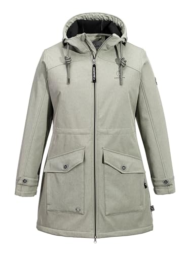 SCHIETWETTER Damen Softshelljacke Goldhaar Emmy, wasserdichte, Winddichte, atmungsaktive Funktionsjacke, Parka, Übergangsjacke mit Fleecefütterung von SCHIETWETTER