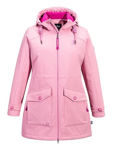SCHIETWETTER Damen Softshelljacke Goldhaar Emmy, wasserdichte, Winddichte, atmungsaktive Funktionsjacke, Parka, Übergangsjacke mit Fleecefütterung von SCHIETWETTER