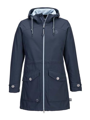 SCHIETWETTER Damen Softshelljacke Schielauge Jenny, Funktionsjacke, Mantel, Parka, wasserabweisend, winddicht, atmungsaktiv bluenights melange 38 von SCHIETWETTER