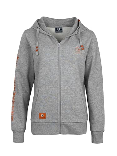 SCHIETWETTER Damen Sweatjacke Lara, Kapuzenjacke, unifarben, bequem, modisch grey melange 40 von SCHIETWETTER