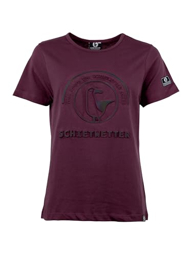SCHIETWETTER Damen T-Shirt Rieke Royal, Sweatshirt mit Rundhals, 3D-Prägedruckt, 100% Baumwolle, Basic Bordeaux 52 von SCHIETWETTER