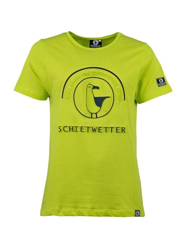 SCHIETWETTER Damen T-Shirt Rieke Royal, Sweatshirt mit Rundhals, 3D-Prägedruckt, 100% Baumwolle, Basic Lime 42 von SCHIETWETTER